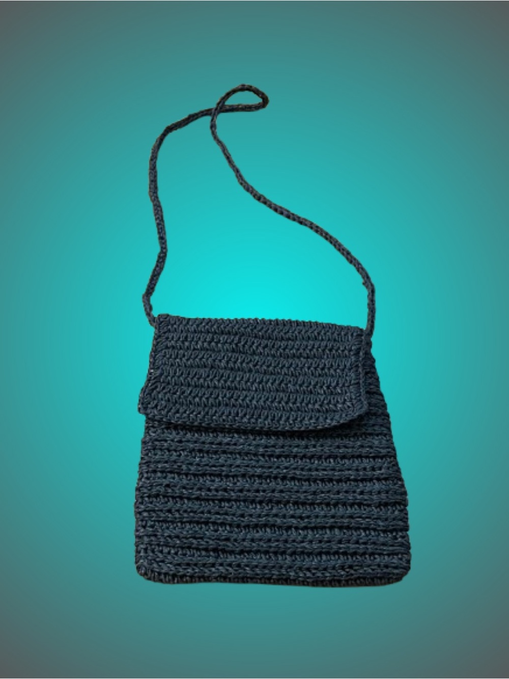 Black August woven paper shoulder bag casual boho festival errands